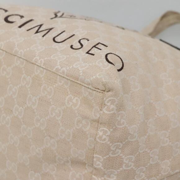 GUCCI GG Canvas Tote Bag Beige Silver - Picture 10 of 16